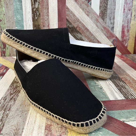 Castaner Pablo Men’s Canvas Espadrille Loafers Shoes NWOB Black Jute Sole SZ 9 - Picture 1 of 11